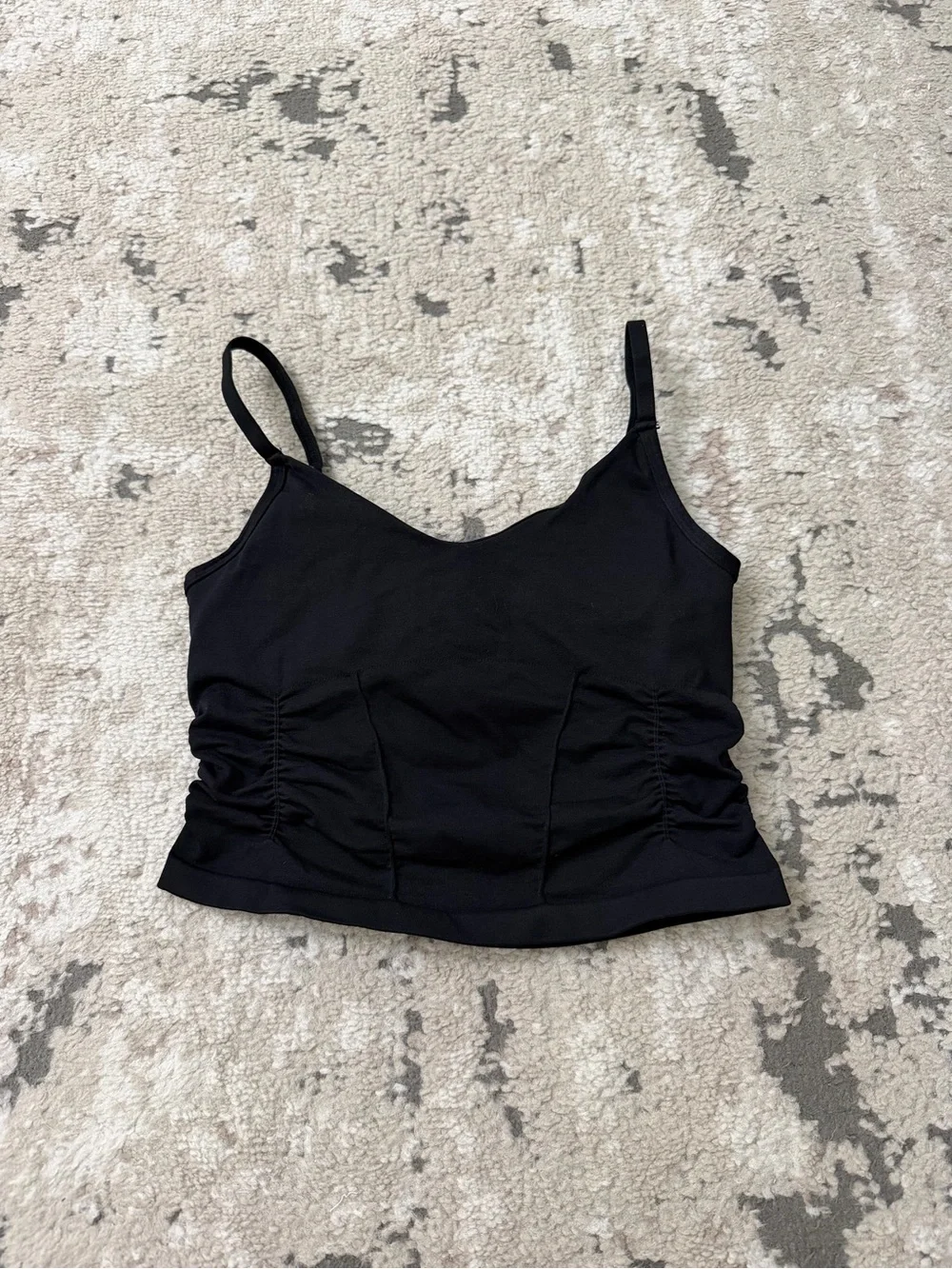 Free People Movement Good Karma Ruched Crop Tank Size XS/S in Black